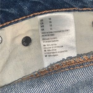 american eagle jean mini skirt size 10